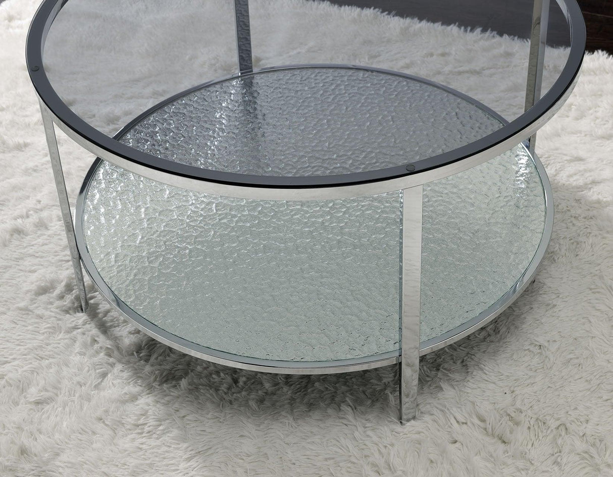 Frostine Round Cocktail Table by Steve Silver at Eve Furniture