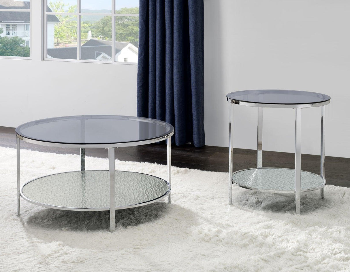 Frostine Round End Table by Steve Silver at Eve Furniture