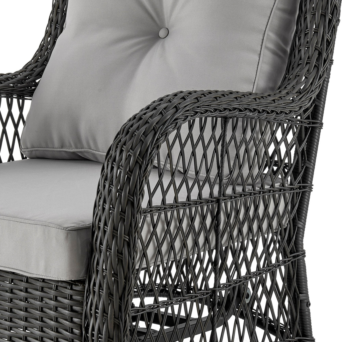 Fruttuo Patio 2-Person Seating Group with End Table with Grey Cushions by Manhattan Comfort at Eve Furniture