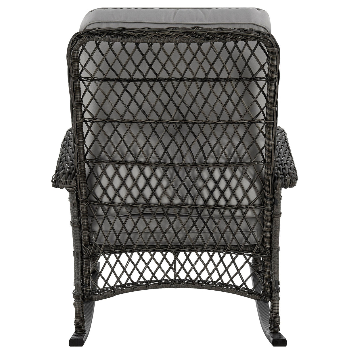 Fruttuo Patio Rocking Chair with Grey Cushions by Manhattan Comfort at Eve Furniture