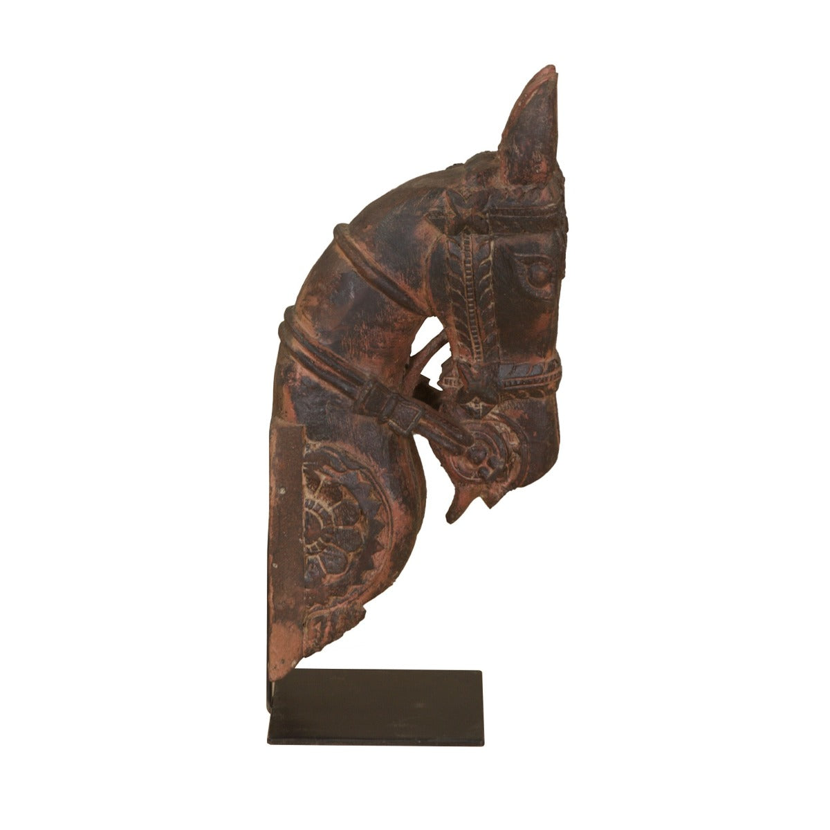 Wooden Horse Head on Iron Stand by Home Trends & Design at Eve Furniture