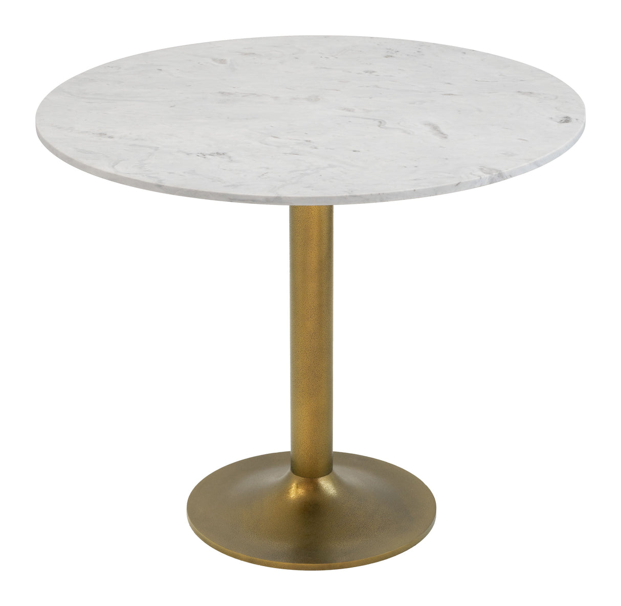 Fullerton White & Gold Dining Table by Zuomod at Eve Furniture