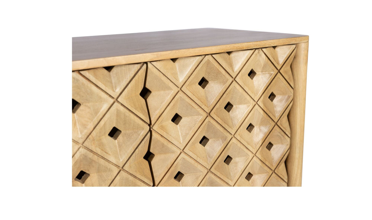 Fulton 4 Door Sideboard Natural by Moe's Home at Eve Furniture