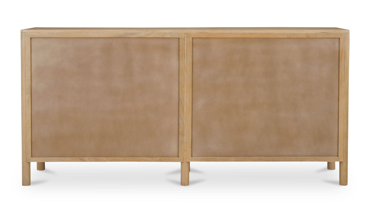 Fulton 4 Door Sideboard Natural by Moe's Home at Eve Furniture