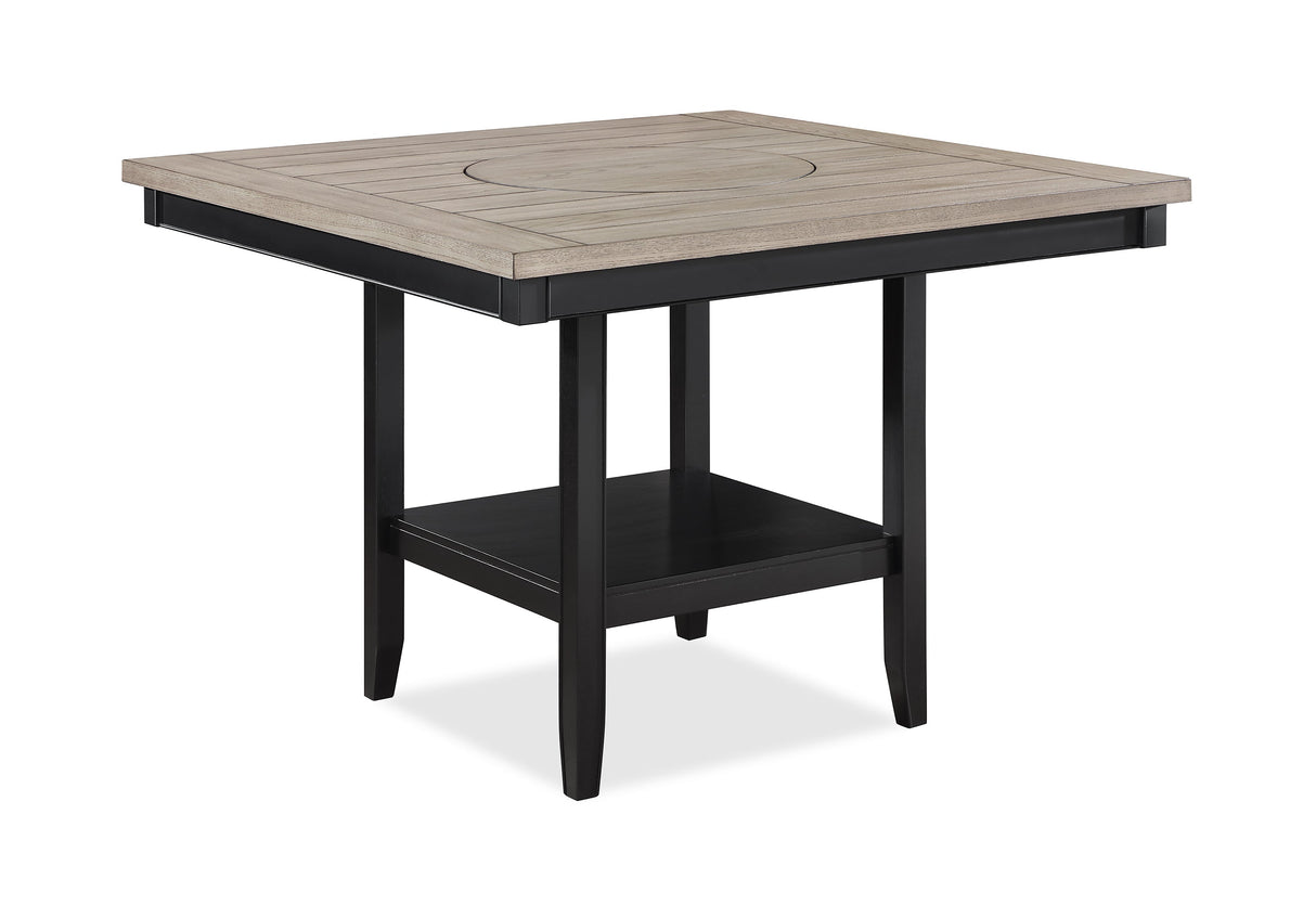 Fulton Charcoal and Light Gray Extendable Counter Height Dining Set by Crown Mark at Eve Furniture