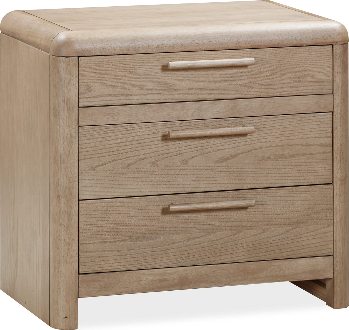 Furano Ginger Three Drawer Ash Wood Nightstand by Modus Furniture at Eve Furniture