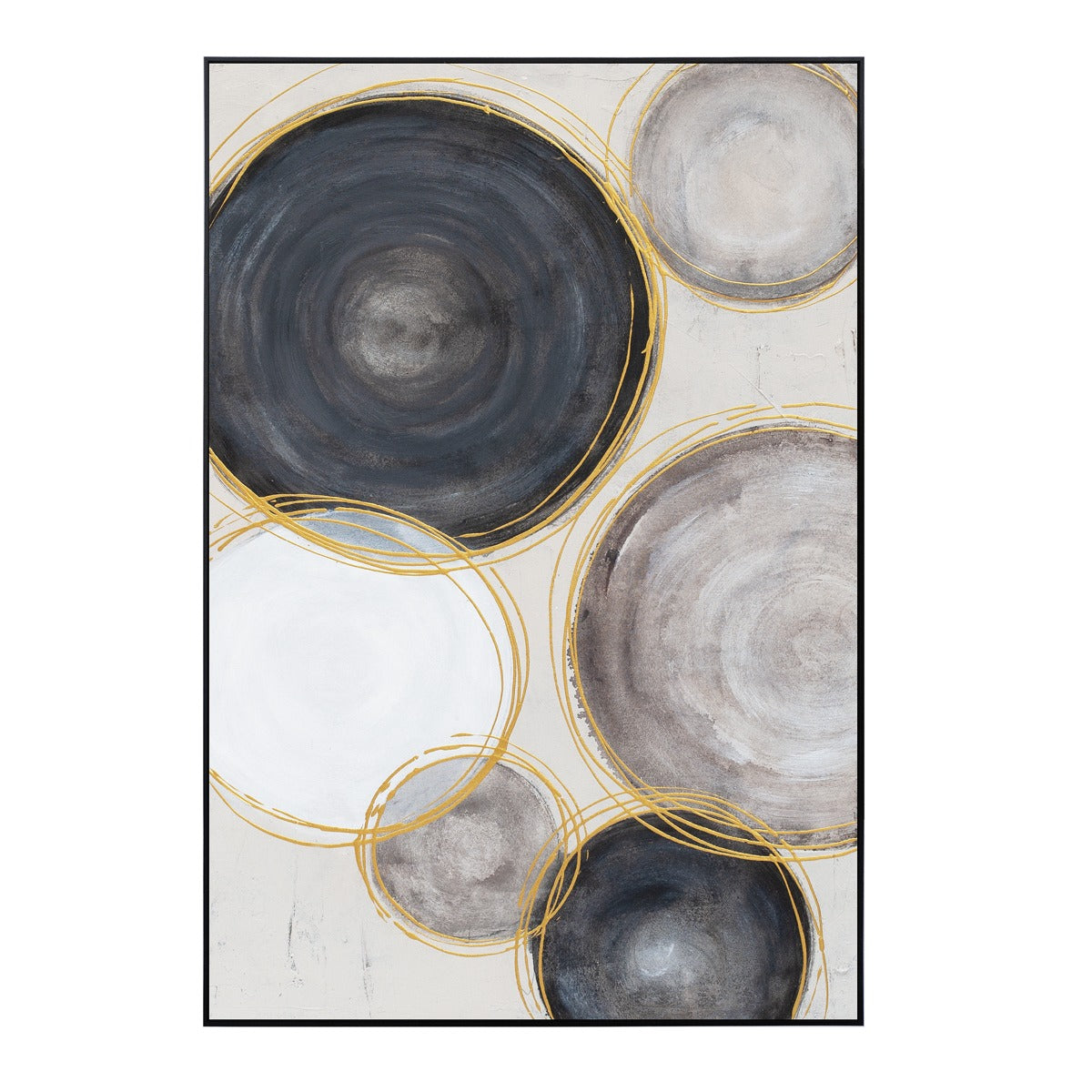 Palette Gilded Globes Hand Painted Framed Triptych by Home Trends & Design at Eve Furniture