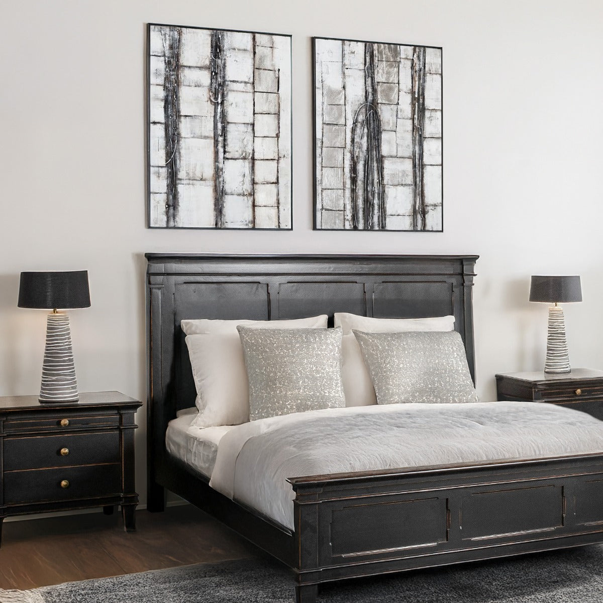 Palette Nature Canvas Hand Painted Framed Diptych by Home Trends & Design at Eve Furniture