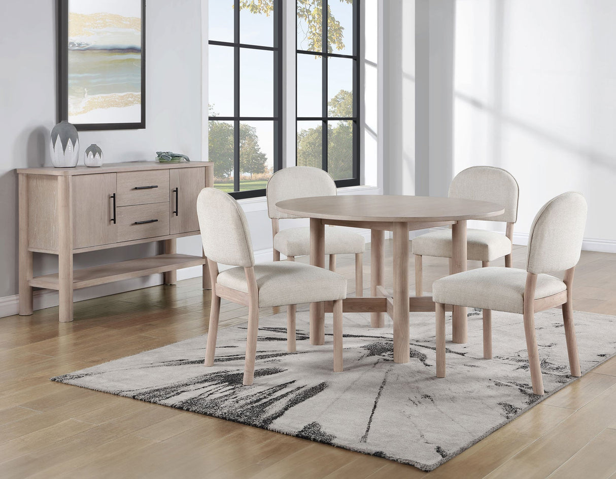 Gabby Washed Oak Round Dining Room Set by Steve Silver at Eve Furniture