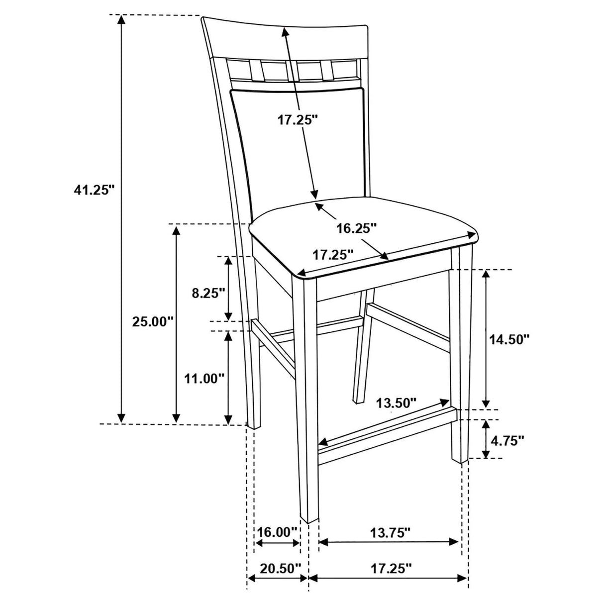 Gabriel Cappuccino 5-Piece Square Counter Height Dining Set by Coaster at Eve Furniture