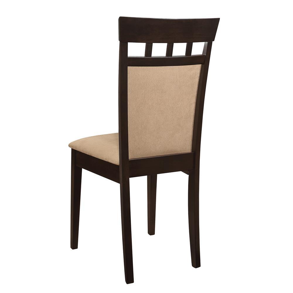 Gabriel Cappuccino/Tan Upholstered Side Chairs, Set of 2 by Coaster at Eve Furniture