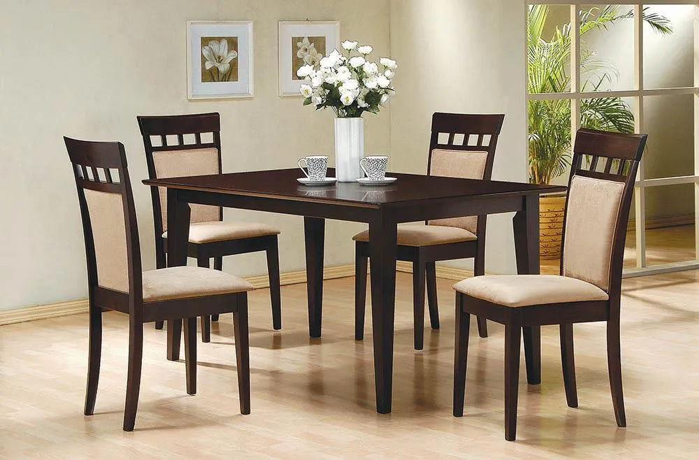 Gabriel Cappuccino/Tan Upholstered Side Chairs, Set of 2 by Coaster at Eve Furniture