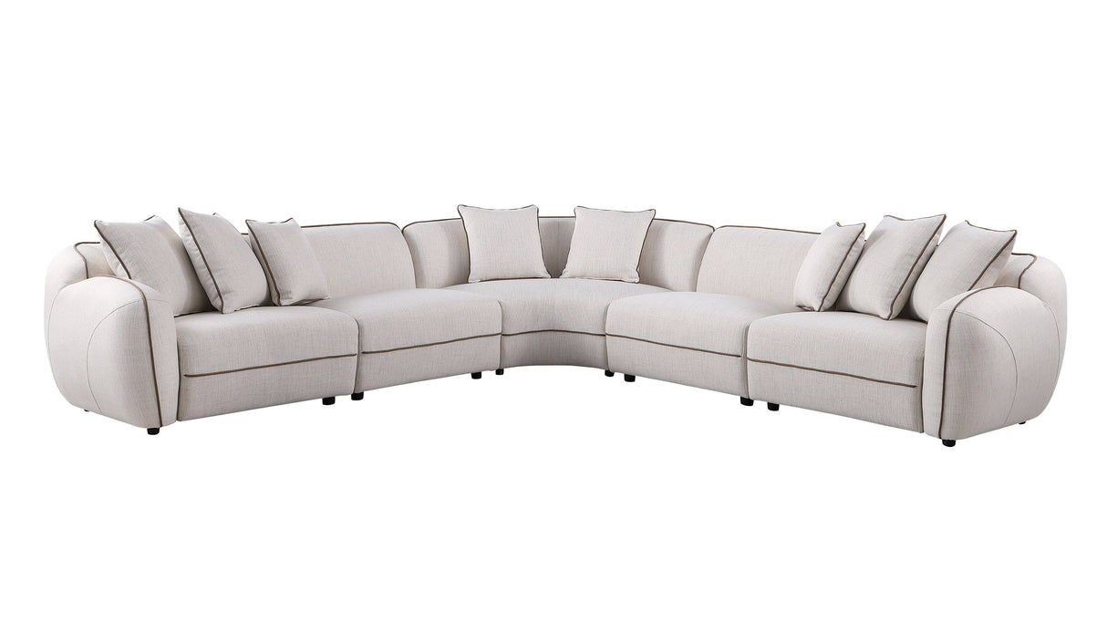 Gaby Beige 5-Piece Sectional by New Era Innovations at Eve Furniture