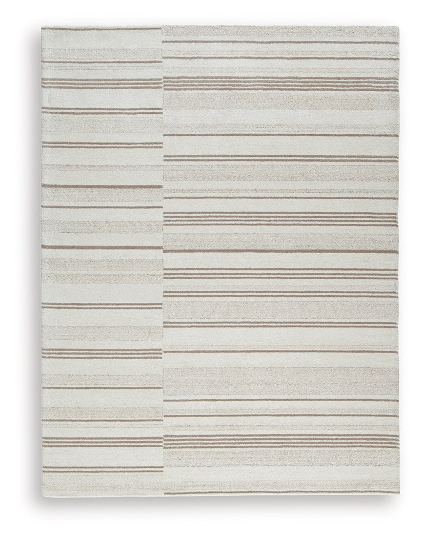 Gadence Ivory/Tan Large Rug by Ashley at Eve Furniture