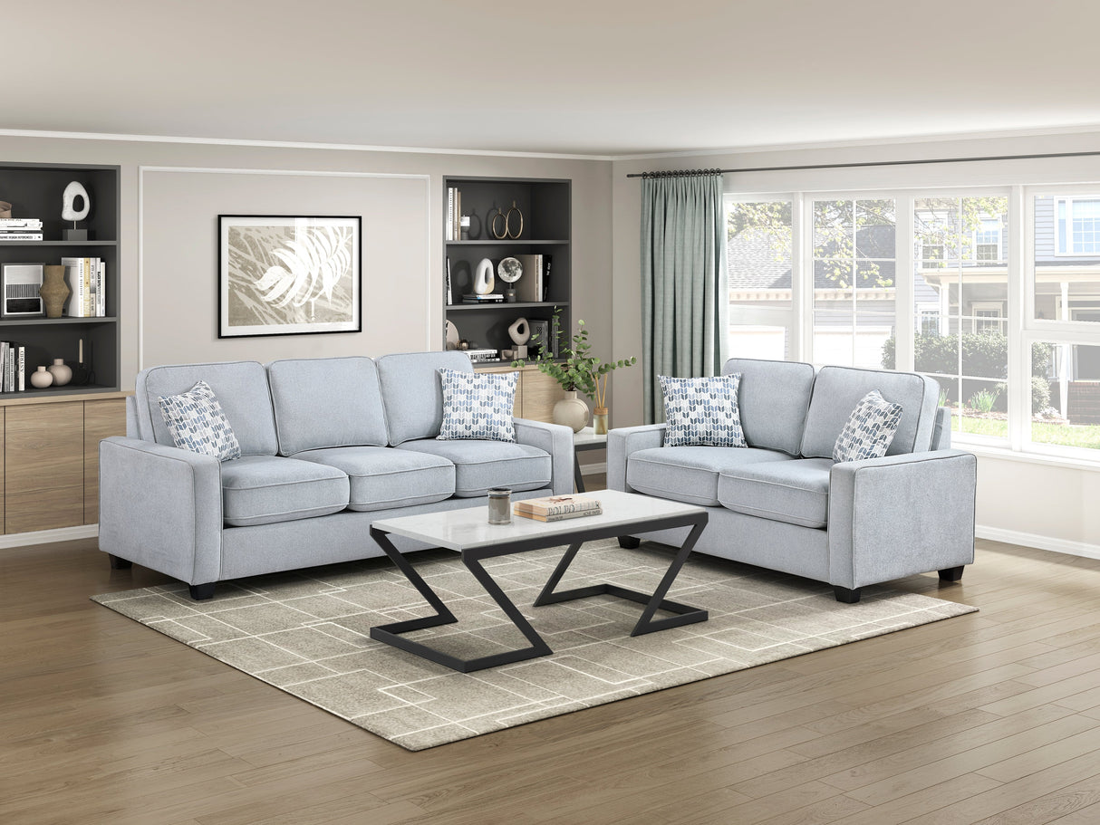Gael Light Gray Living Room Set by Homelegance at Eve Furniture