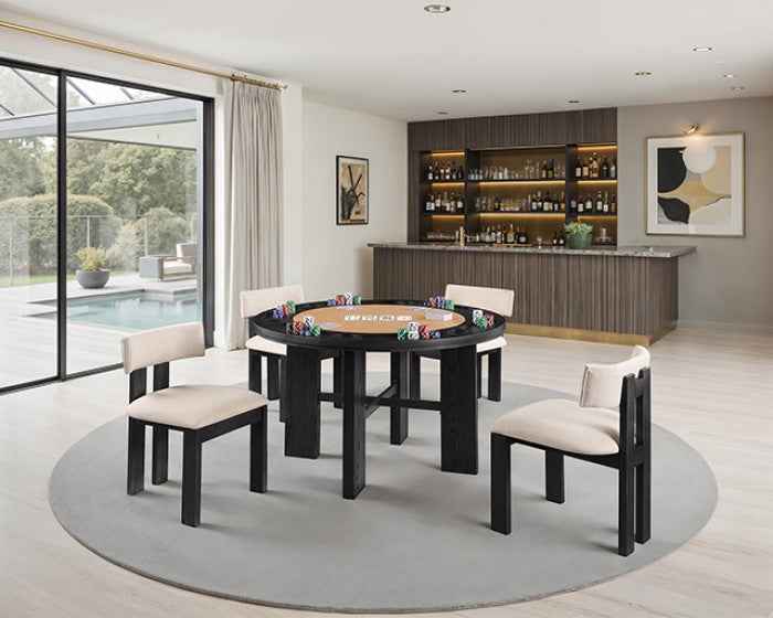 Gaetani Black 5-Piece Dining Room Set by Furniture of America at Eve Furniture