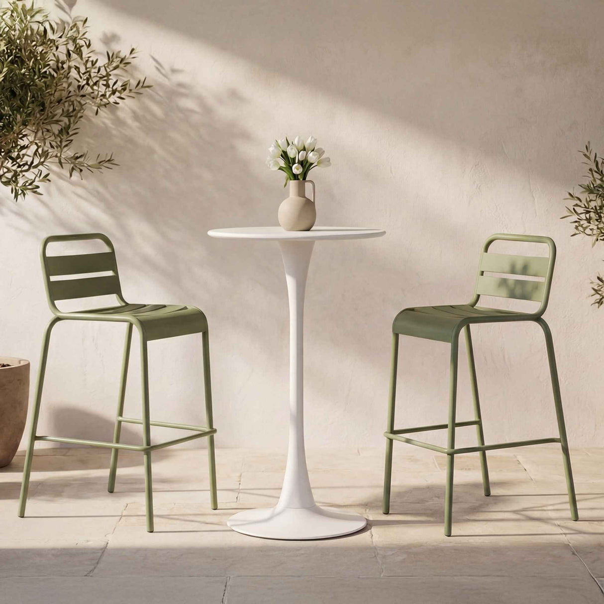 Gage White Outdoor Bar Table by Moe's Home at Eve Furniture