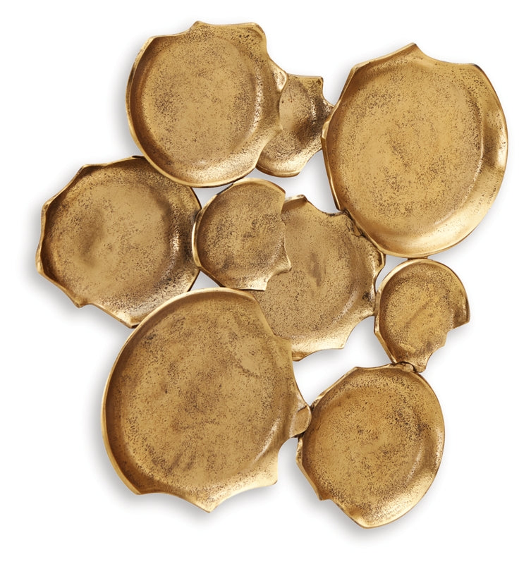 Gageton Antique Gold Finish Wall Decor by Ashley at Eve Furniture