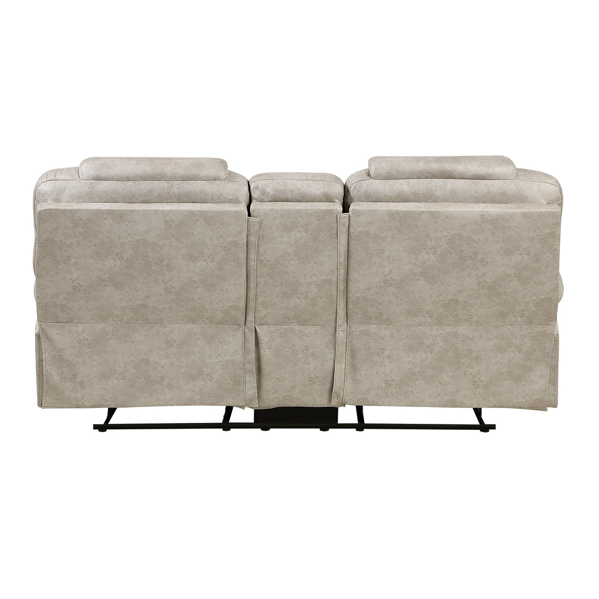Gainesville Pewter Double Reclining Loveseat by Homelegance at Eve Furniture