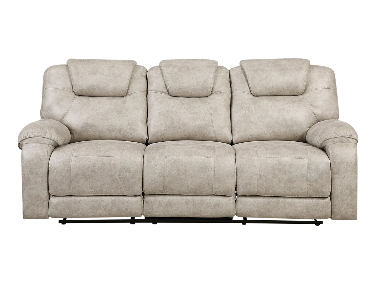 Gainesville Pewter Double Reclining Sofa by Homelegance at Eve Furniture