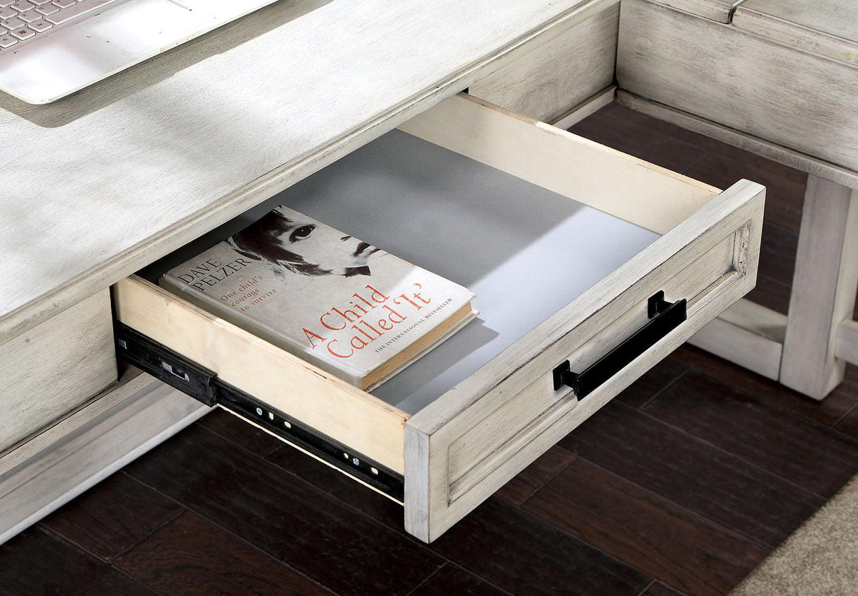 Galarga Antique White Desk by Furniture of America at Eve Furniture