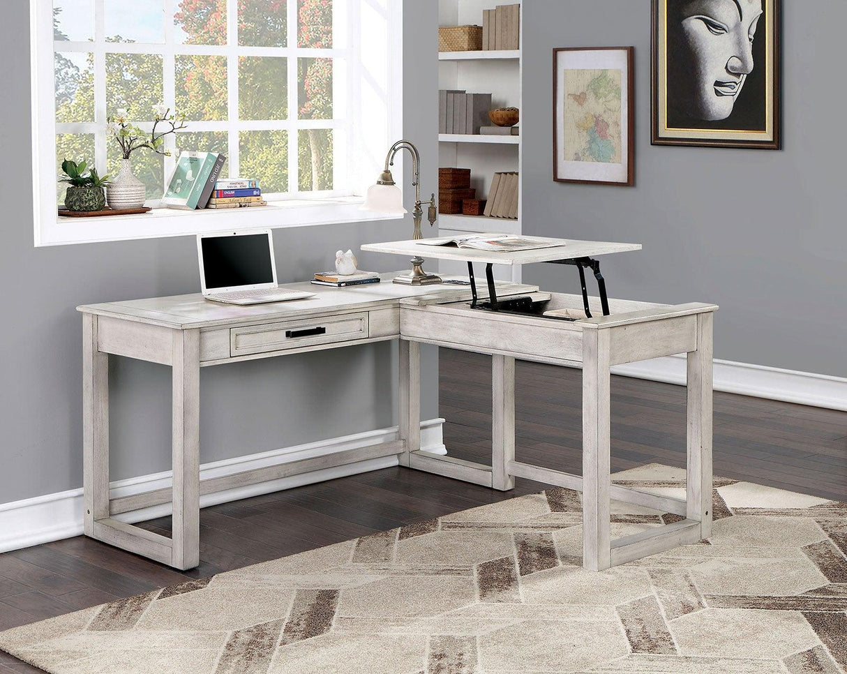 Galarga Antique White Desk by Furniture of America at Eve Furniture