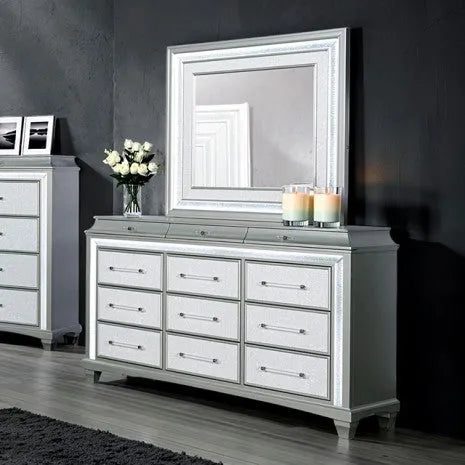 Galea Gray 4-Piece Queen Bedroom Set by Furniture of America at Eve Furniture