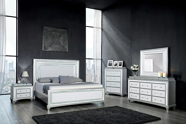 Galea Gray 4-Piece Queen Bedroom Set by Furniture of America at Eve Furniture