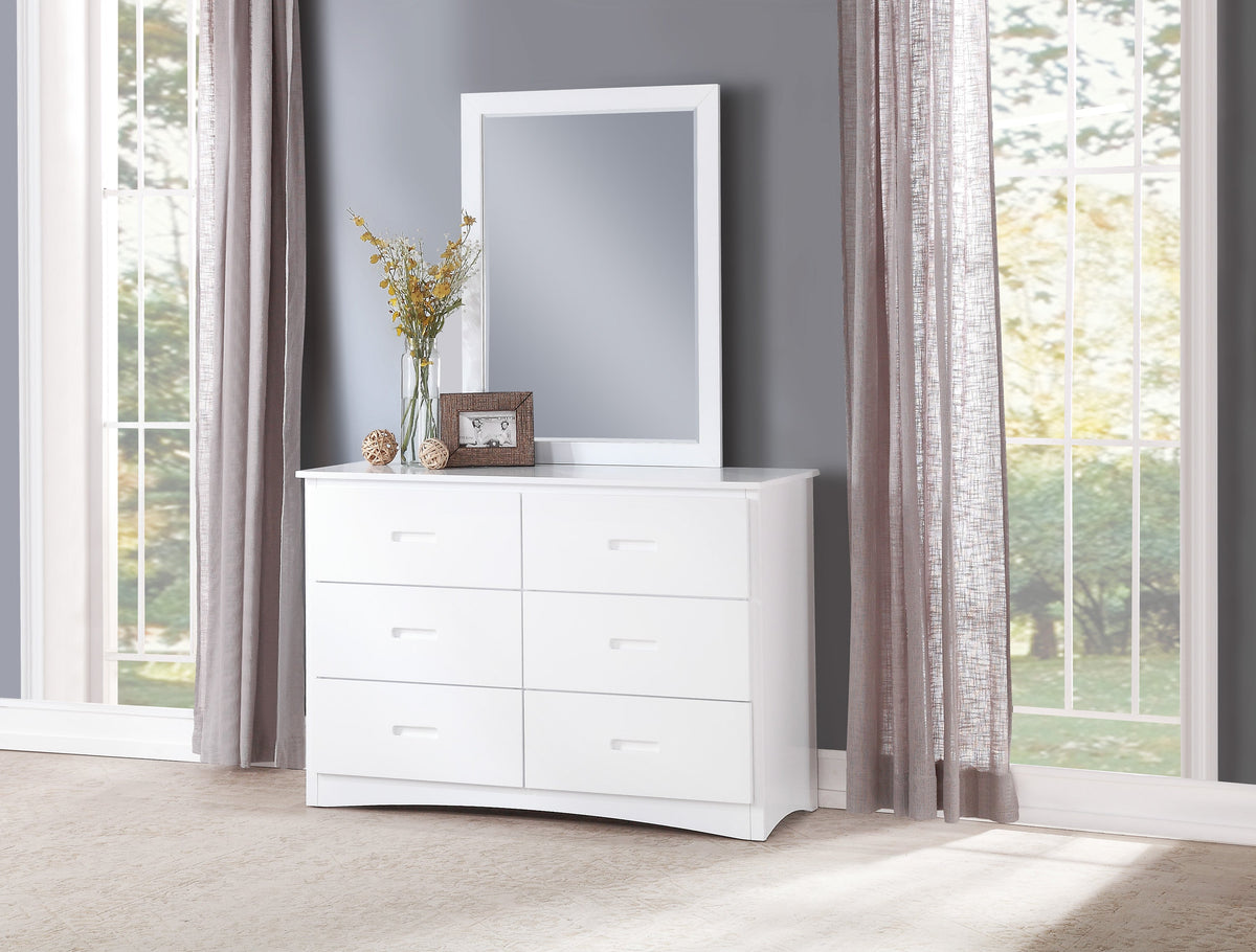 Galen White 1-Drawer Nightstand by Homelegance at Eve Furniture