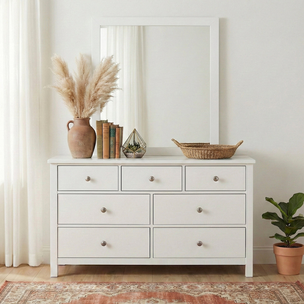 Galen White 7-Drawer Dresser by Homelegance at Eve Furniture
