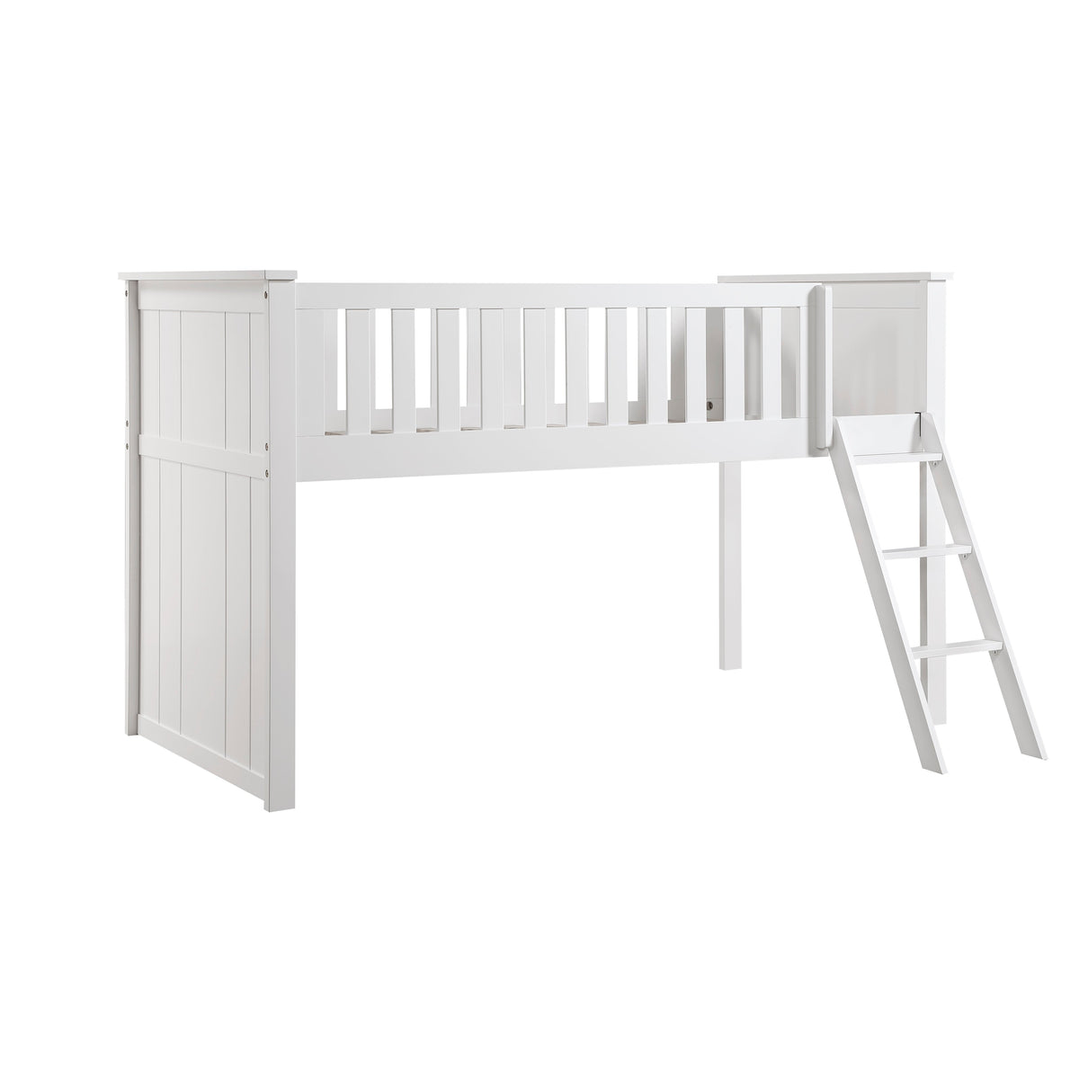 Galen White Low Loft Bunk by Homelegance at Eve Furniture