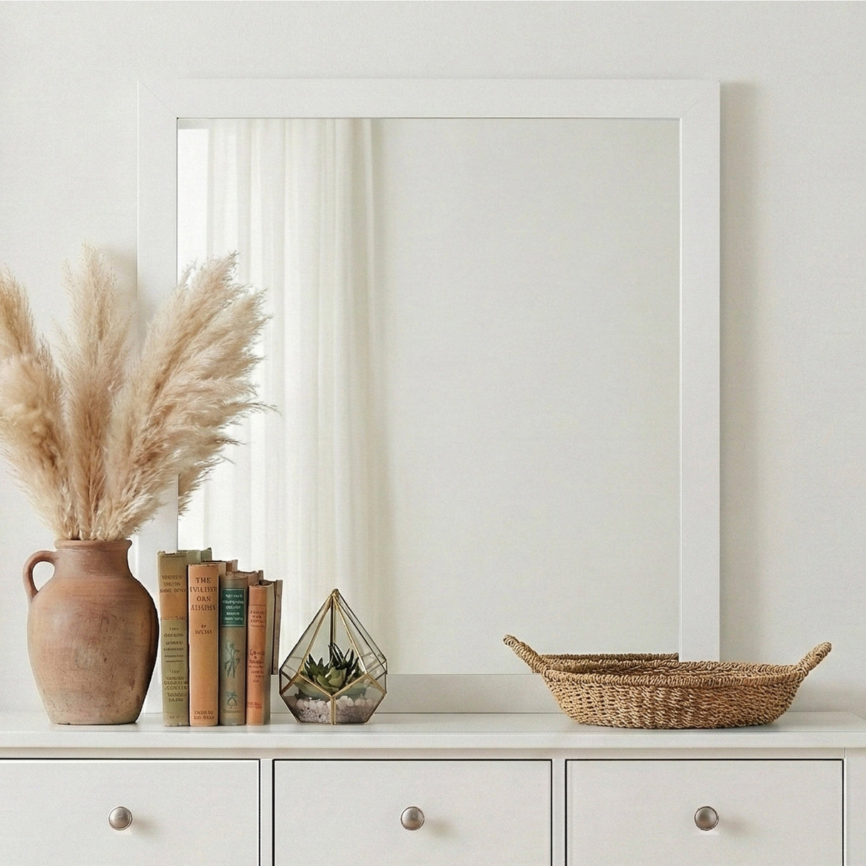 Galen White Mirror by Homelegance at Eve Furniture