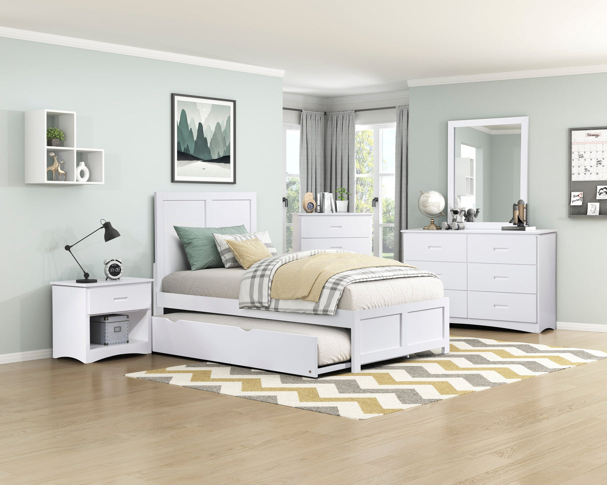 Galen White Mirror by Homelegance at Eve Furniture