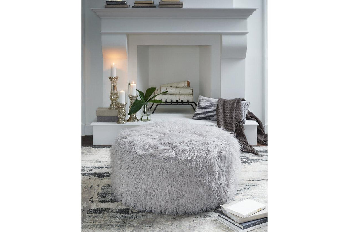 Galice Light Gray Oversized Accent Ottoman by Ashley at Eve Furniture
