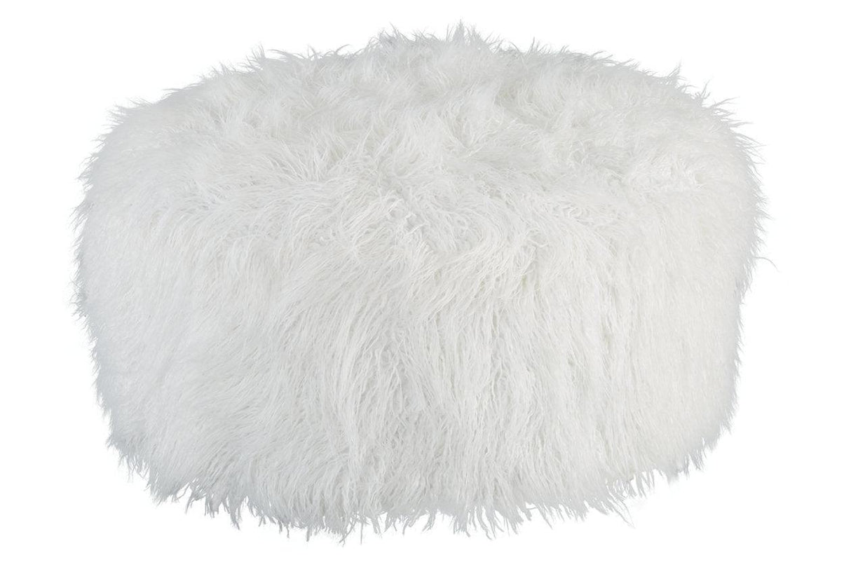 Galice White Oversized Accent Ottoman by Ashley at Eve Furniture