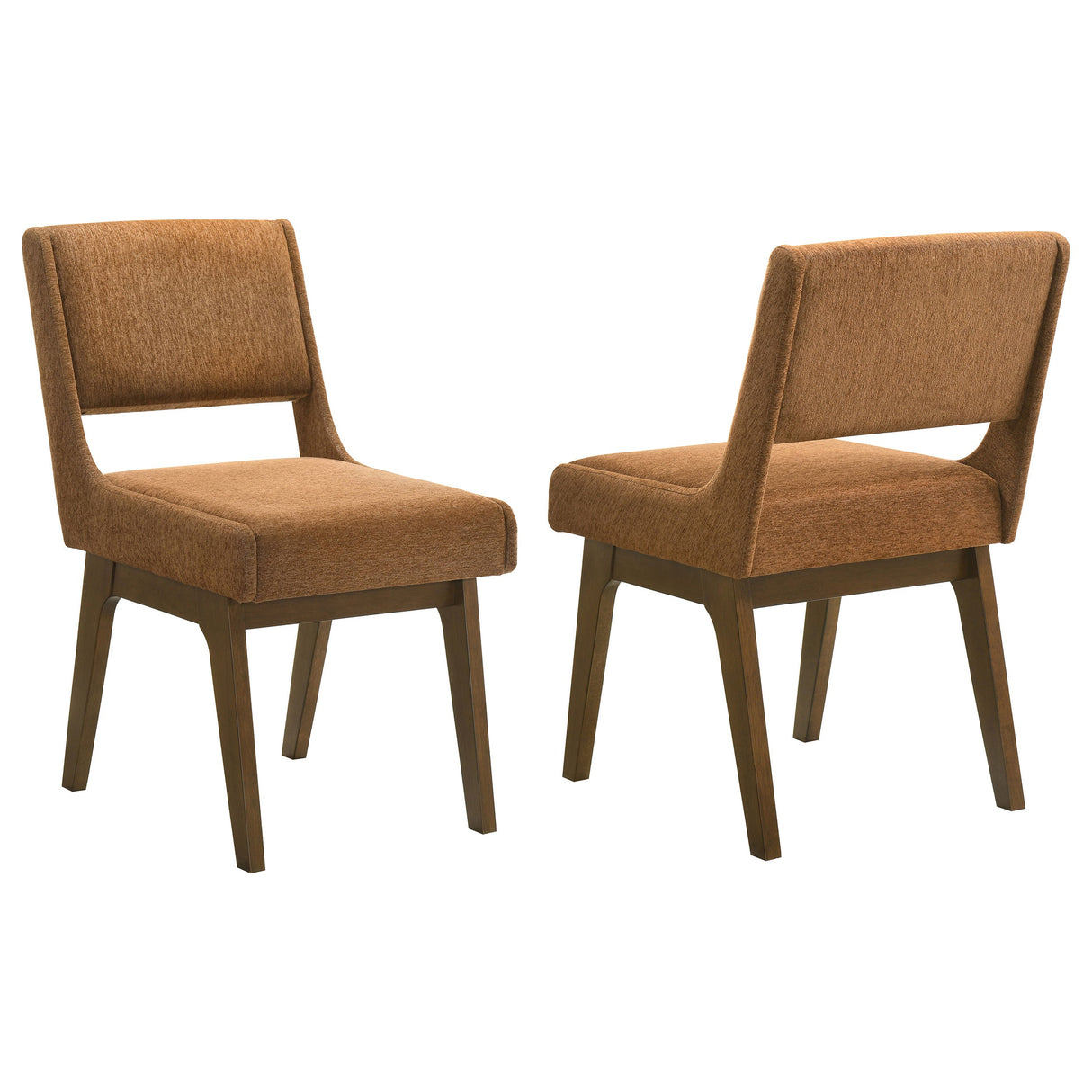 Galindo Nutmeg / Walnut Upholstered Dining Side Chair (Set Of 2) by Coaster at Eve Furniture