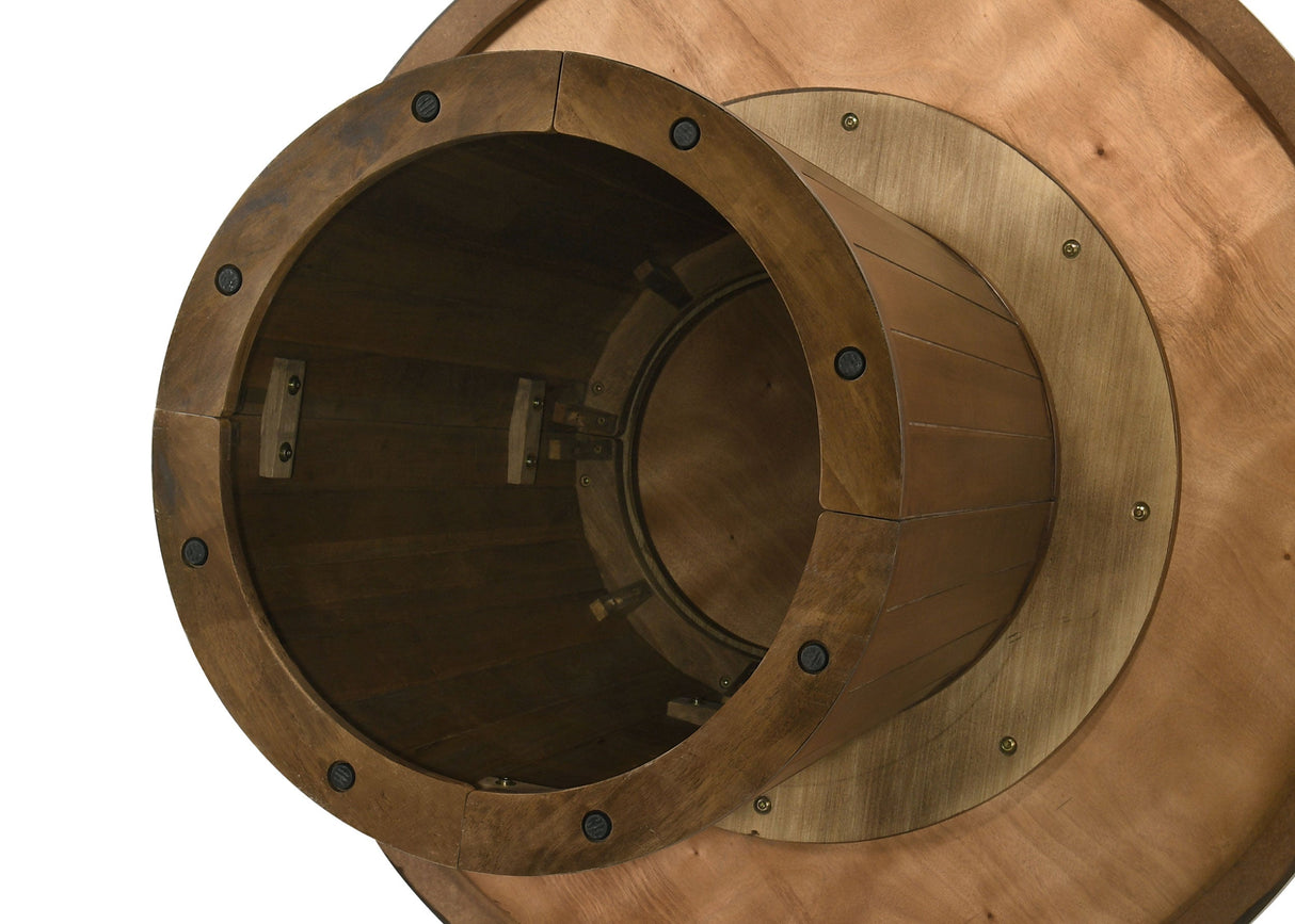 Galindo Walnut 52-inch Round Walnut Veneer Dining Table by Coaster at Eve Furniture