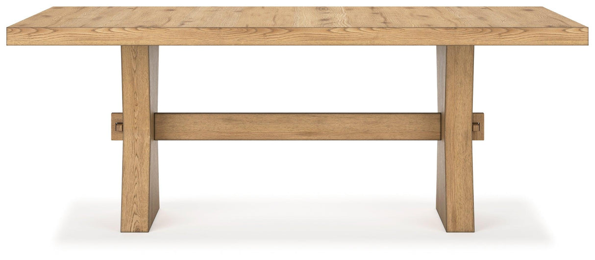 Galliden Light Brown Dining Table by Ashley at Eve Furniture