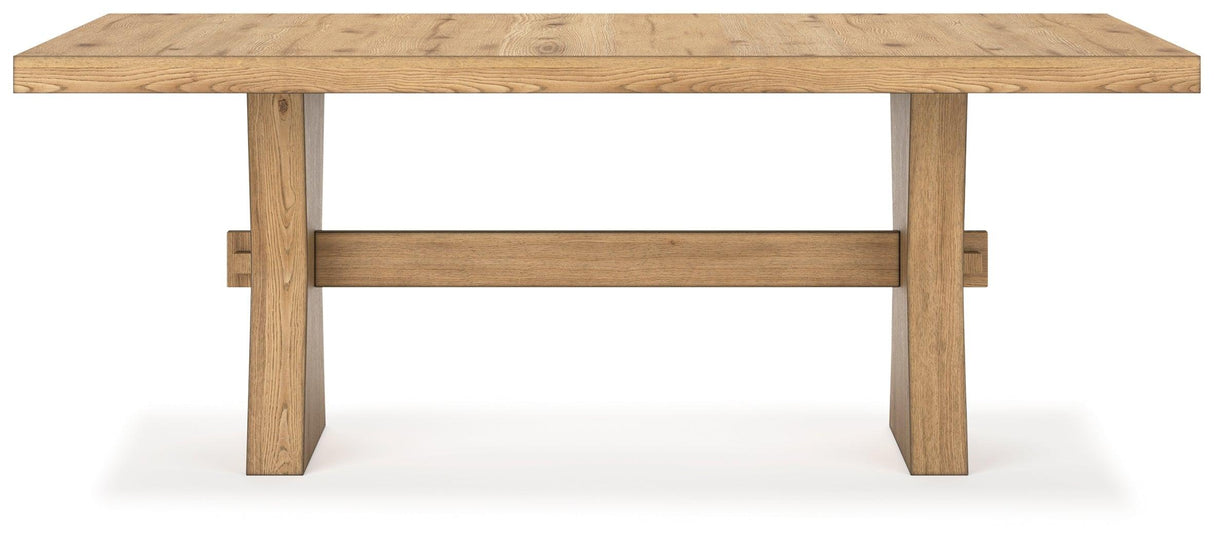 Galliden Light Brown Dining Table by Ashley at Eve Furniture