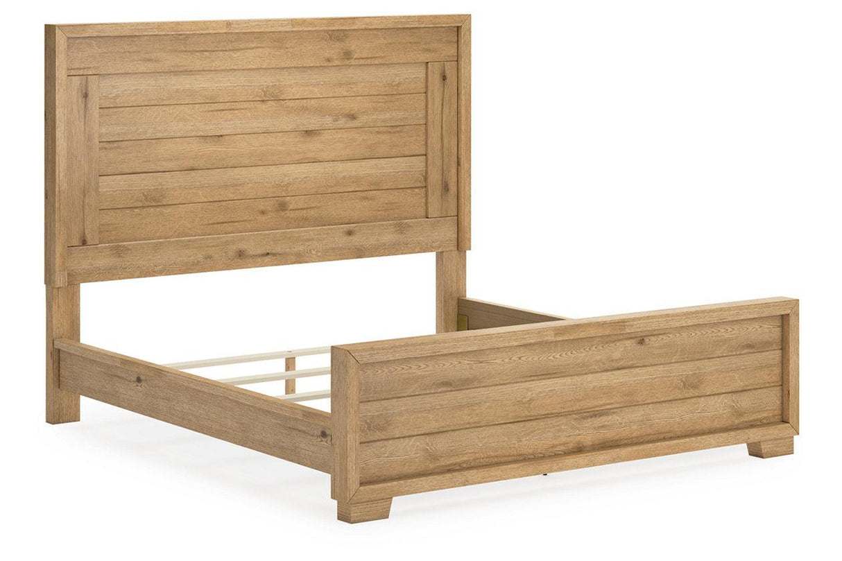 Galliden Light Brown King Panel Bed by Ashley at Eve Furniture