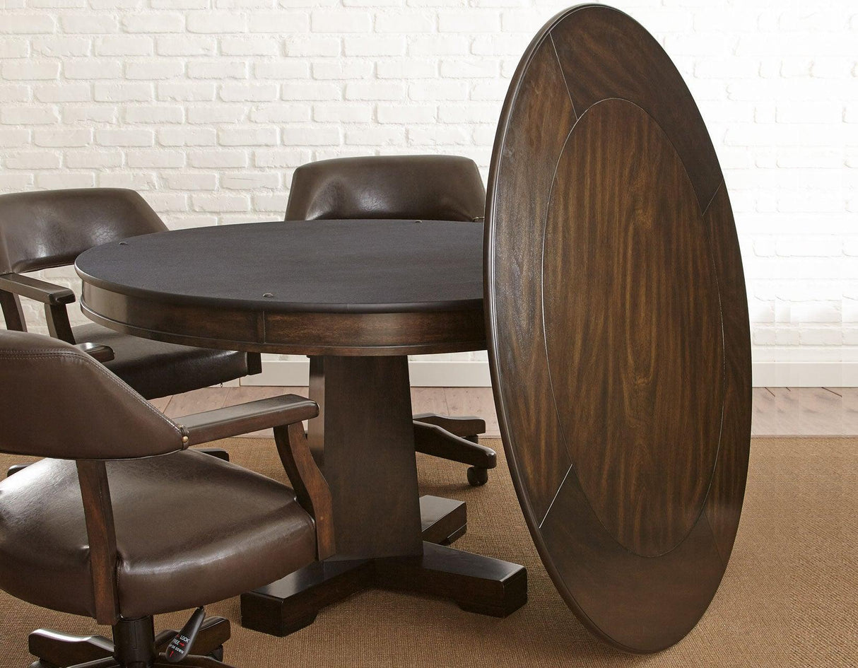 Game Table and Chairs, Ruby, 6-Piece by Steve Silver at Eve Furniture