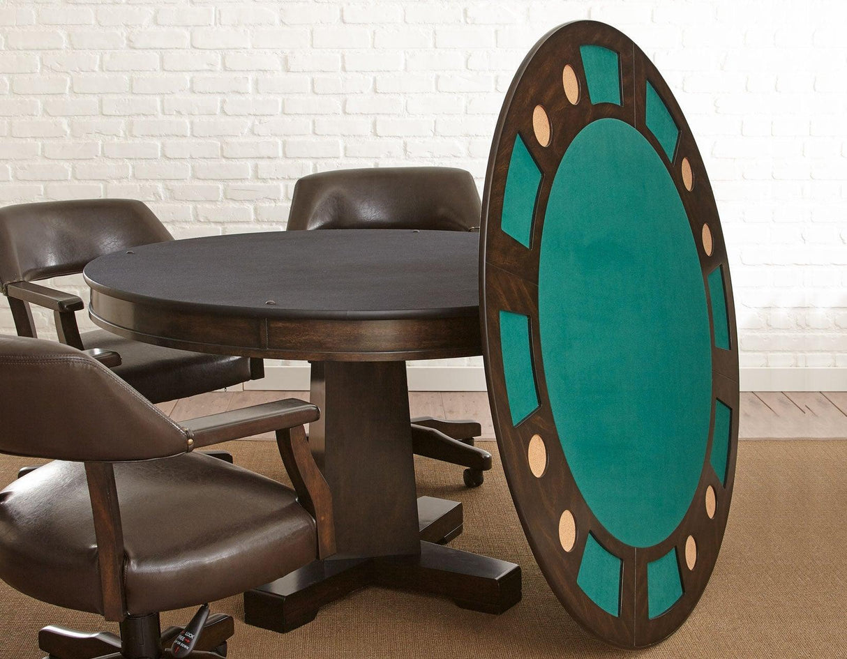 Game Table and Chairs, Ruby, 6-Piece by Steve Silver at Eve Furniture