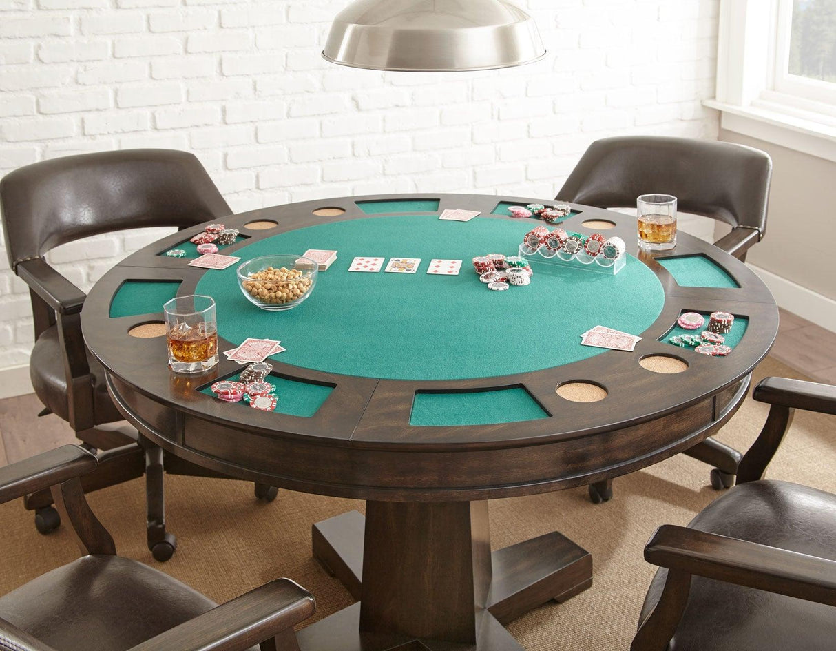 Game Table and Chairs, Ruby, 6-Piece by Steve Silver at Eve Furniture