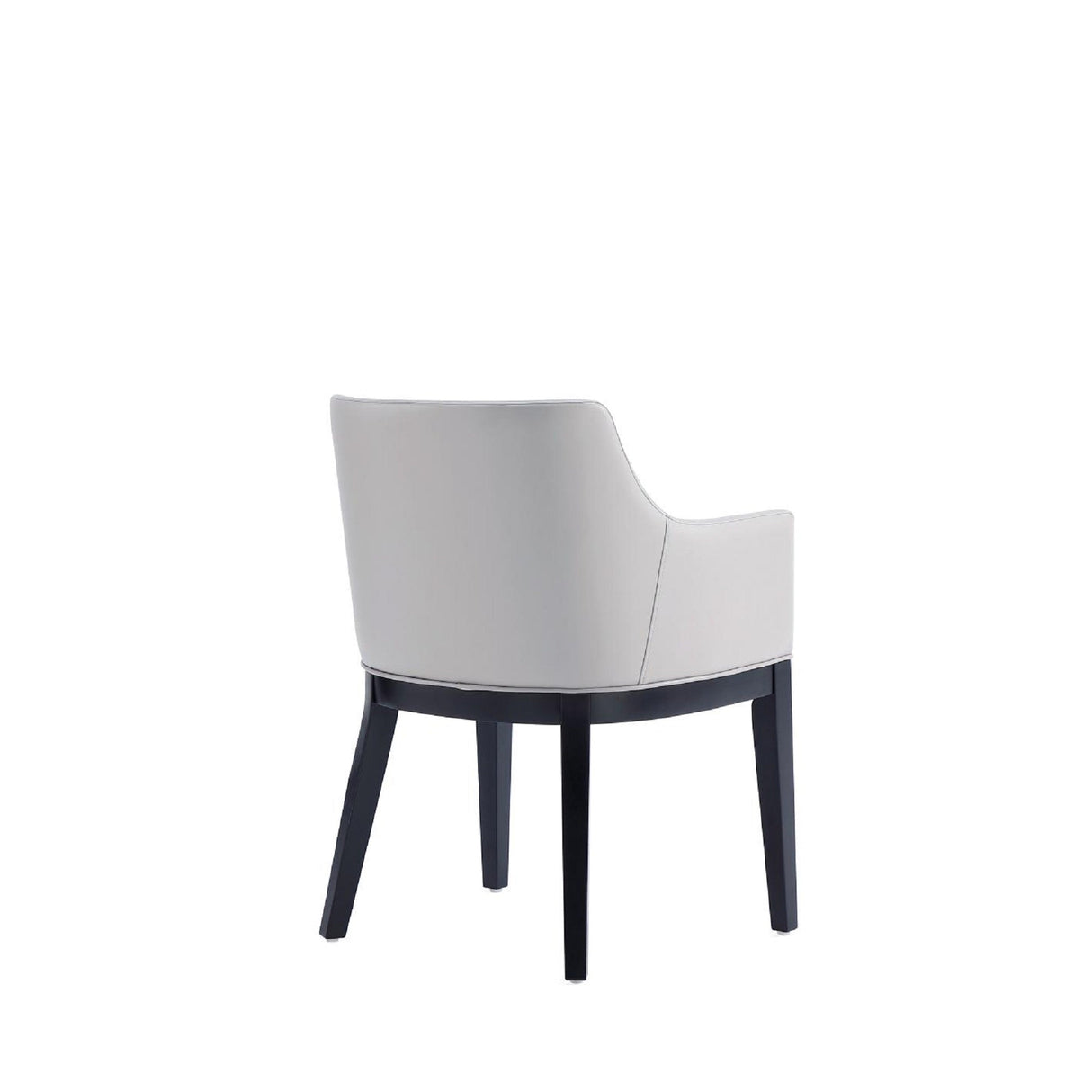 Gansevoort Faux Leather Dining Armchair in Light Grey by Manhattan Comfort at Eve Furniture