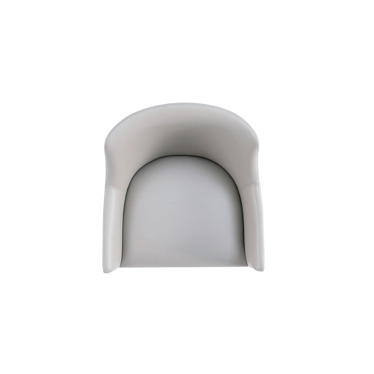Gansevoort Faux Leather Dining Armchair in Light Grey by Manhattan Comfort at Eve Furniture