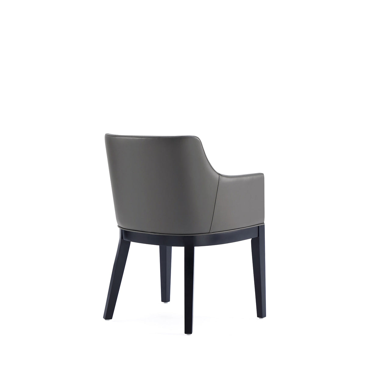 Gansevoort Faux Leather Dining Armchair in Pebble Grey by Manhattan Comfort at Eve Furniture
