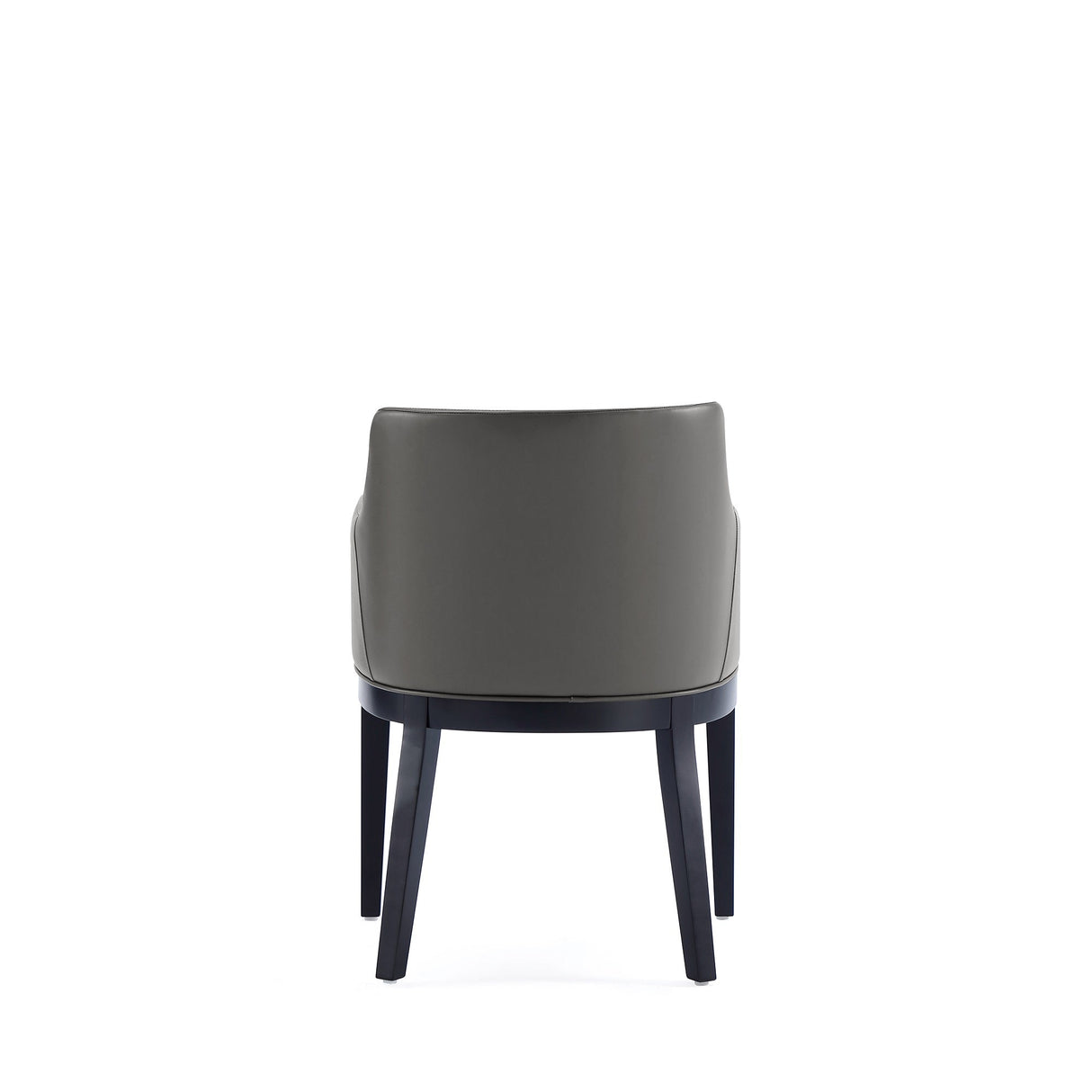 Gansevoort Faux Leather Dining Armchair in Pebble Grey by Manhattan Comfort at Eve Furniture