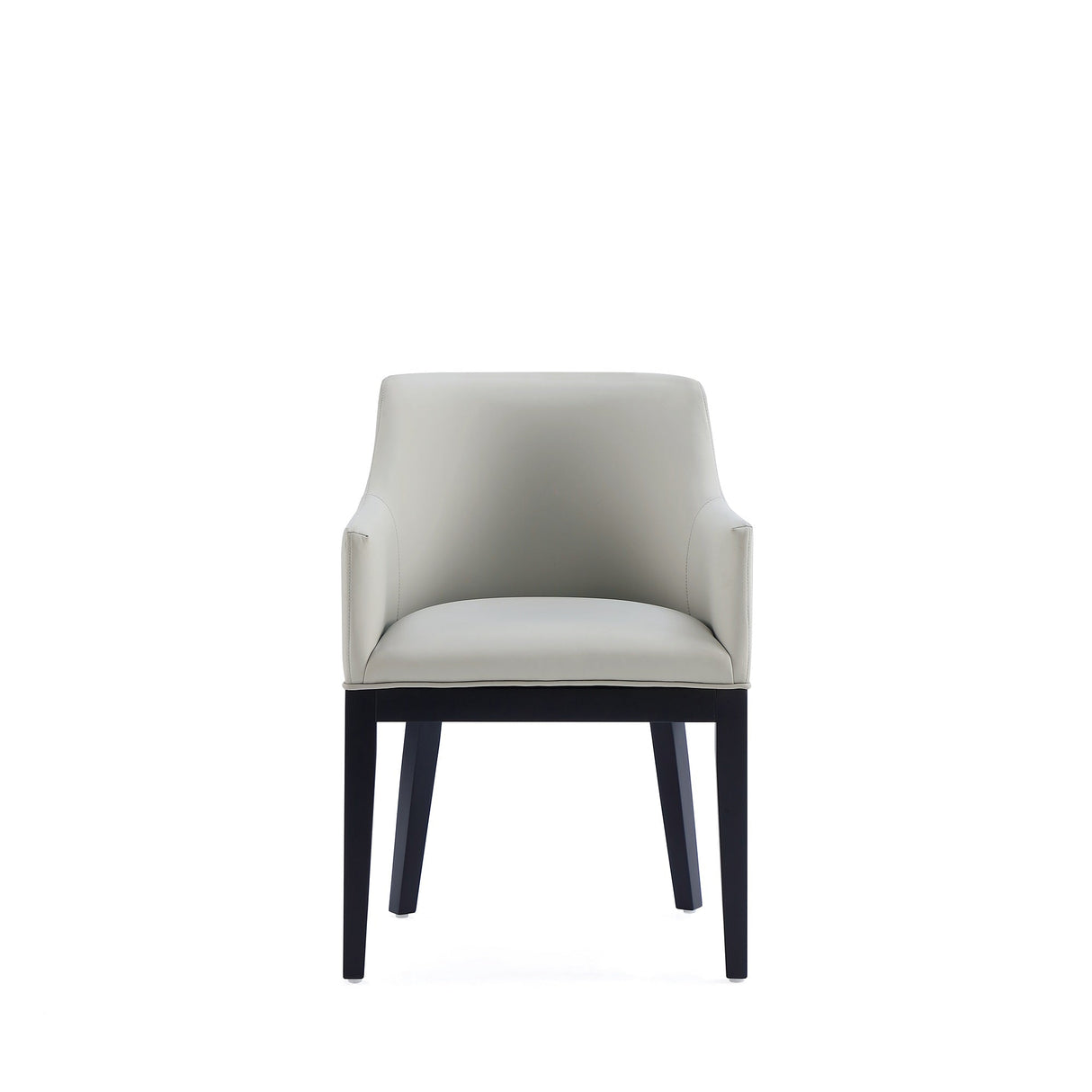 Gansevoort Faux Leather Dining Armchair in Stone Grey by Manhattan Comfort at Eve Furniture