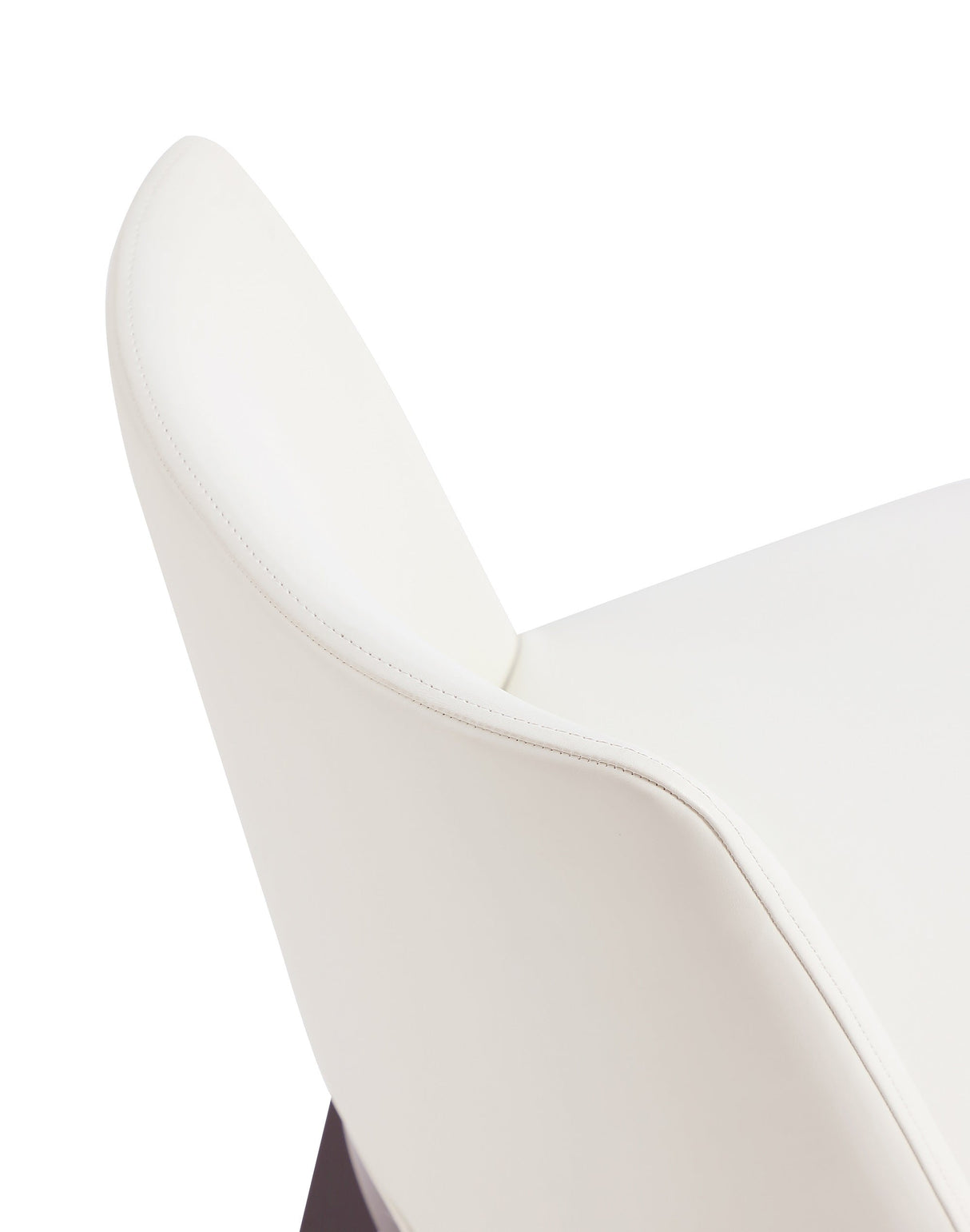 Gansevoort Faux Leather Dining Chair in Cream (set of 2) by Manhattan Comfort at Eve Furniture