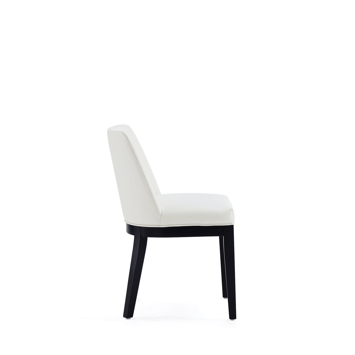 Gansevoort Faux Leather Dining Chair in Cream (set of 2) by Manhattan Comfort at Eve Furniture